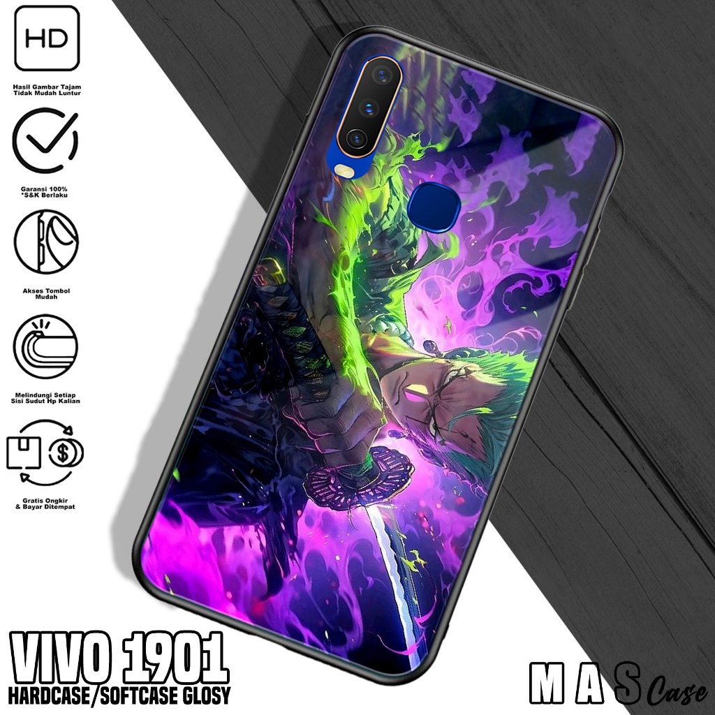 Case VIVO 1901 - Casing Hp VIVO 1901 ( Roronoa Zoro ) Silikon Hp VIVO 1901 - Softcase Glass Kaca VIV