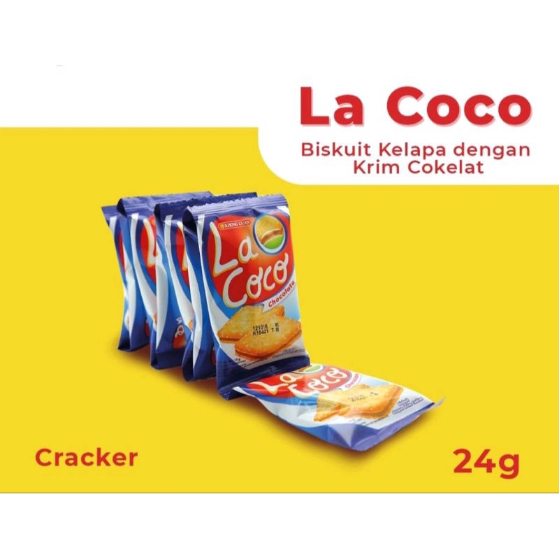 

Khong Guan La Coco 24 Gram 1 Pack isi 10 Pcs