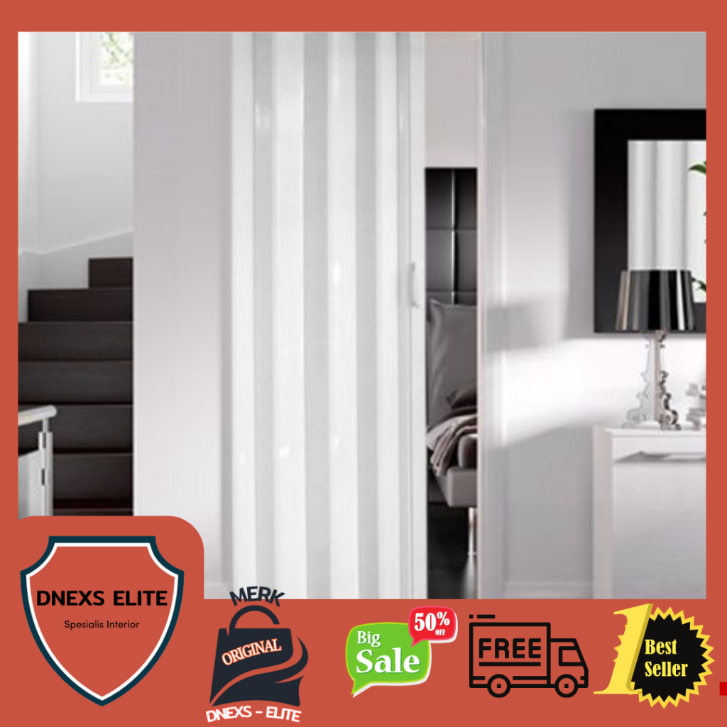 Penyekat untuk pintu lipat pvc folding door pintu sekat ruangan anti rayap minimalis