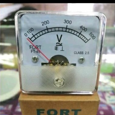 Volt Meter Analog 0-500 v AC/DC FT-45 Fort