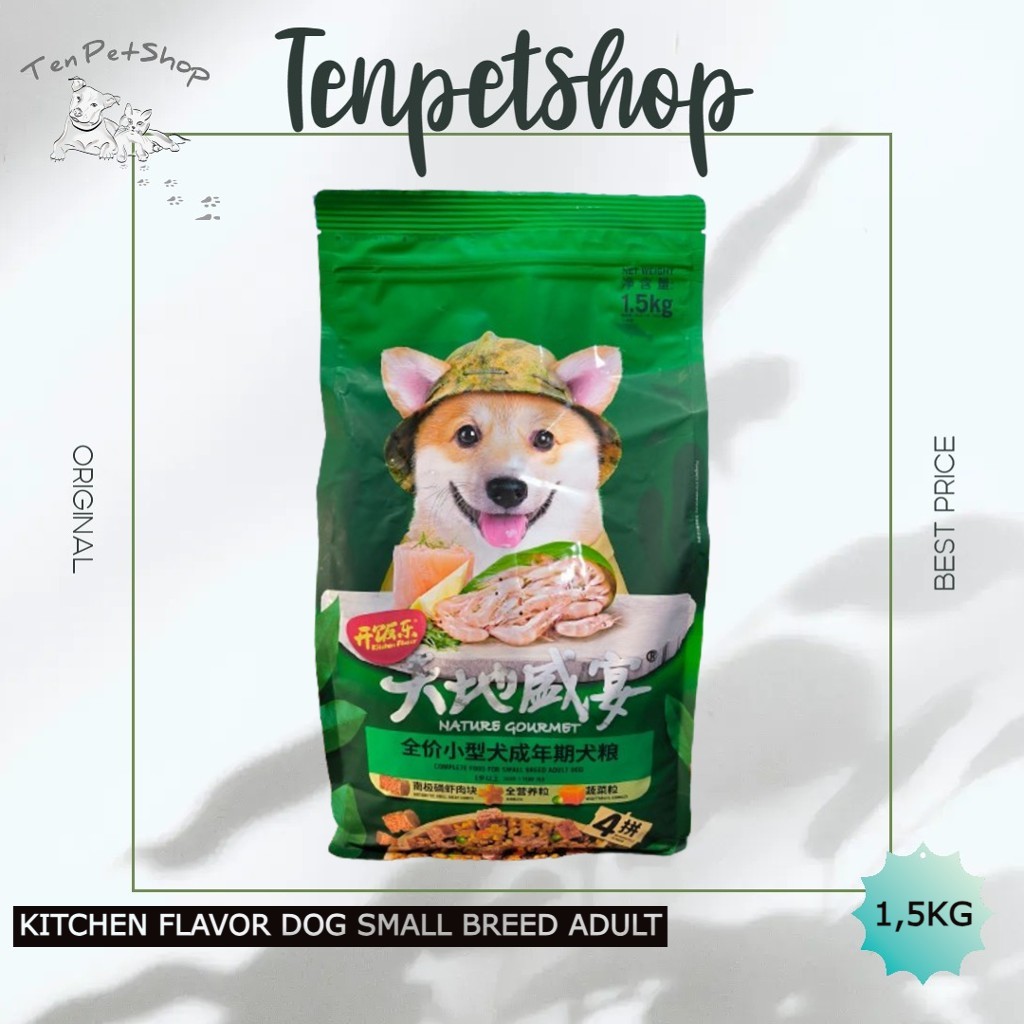 

23bagusmenshop - Kitchen Flavor Dog Food Small Breed 1.5kg Makanan Anjing Kering Premium