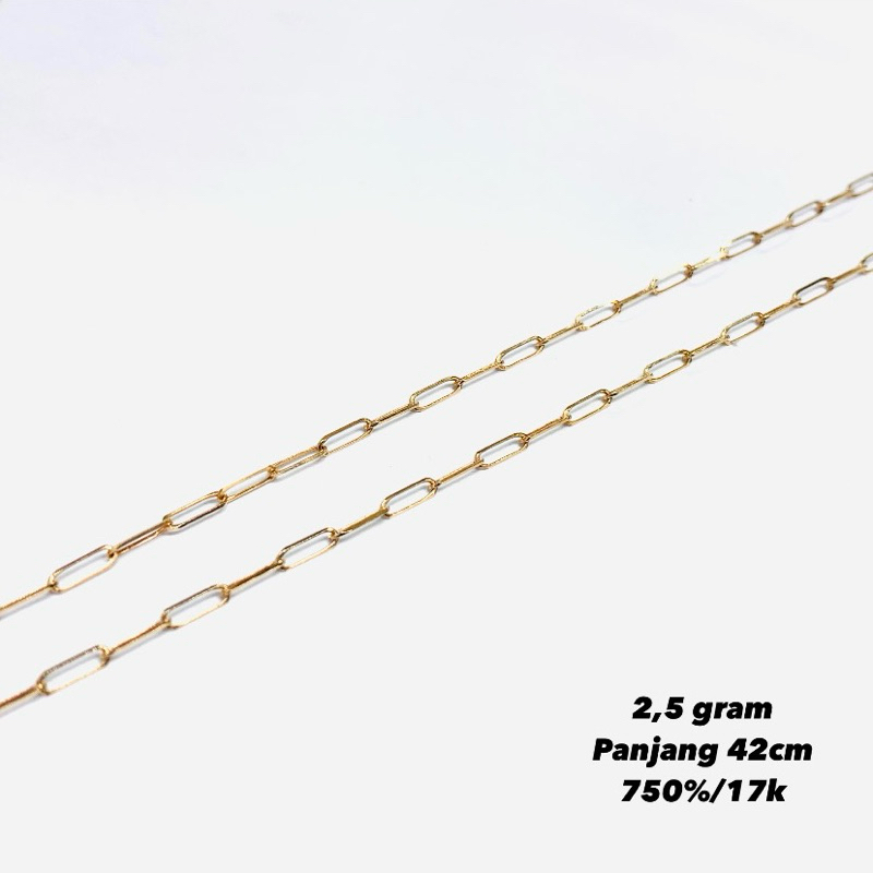 kalung rantai emas 750%/17k