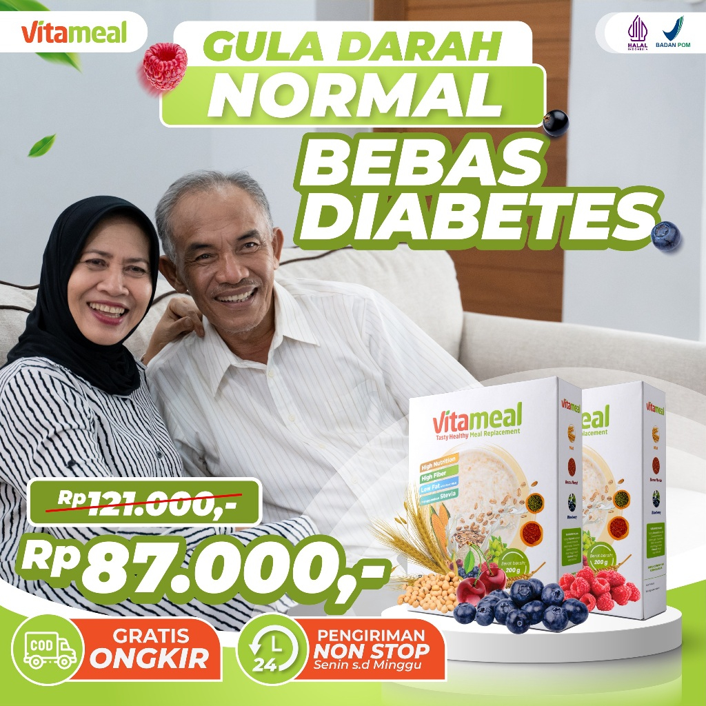 

VITAMEAL Sereal Sehat 3x Ampuh Menurunkan Gula Darah Tinggi Hipertensi Mencegah Diabetes Dengan Alami Tanpa Efek Samping Meal Replacement Mealreplacement