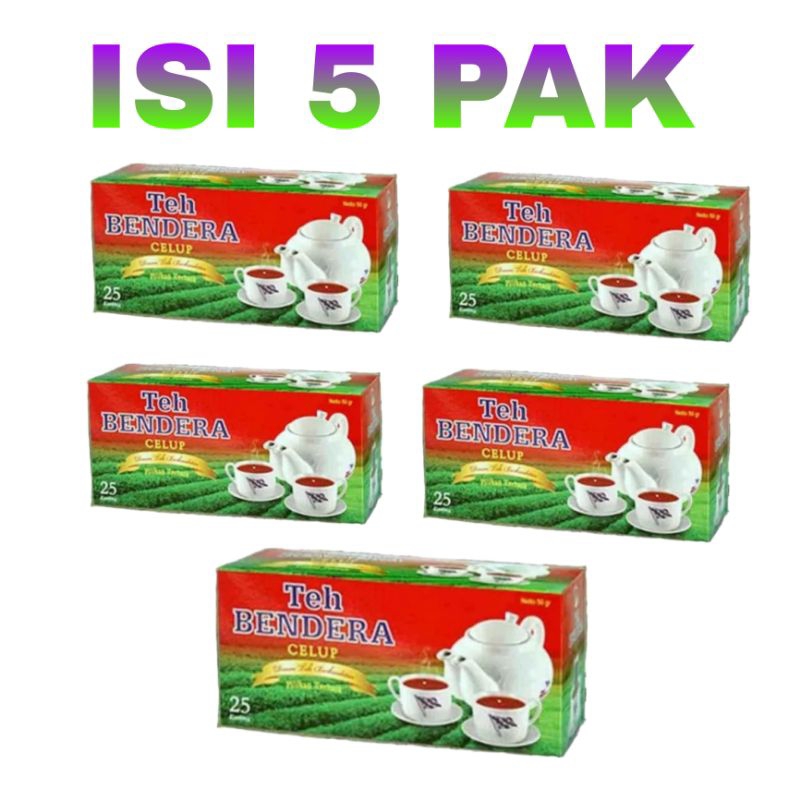 

teh celup bendera isi5pak harga grosir