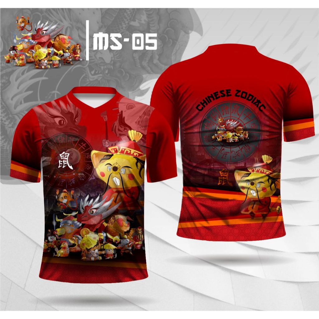 Jersey imlek shio tikus baju chinese zodiac kaos all shio