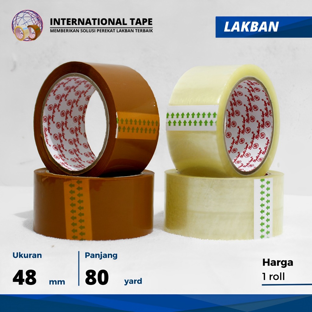 

OPP lakban BODHI " bening coklat 48mm x 80 yard TAPE "PERPCS