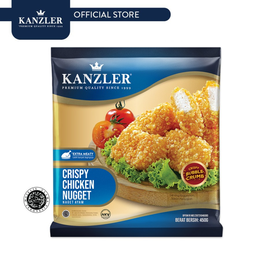 

Kanzler crispy chicken nugget 450 gram / naget kanzler krispy 450gr