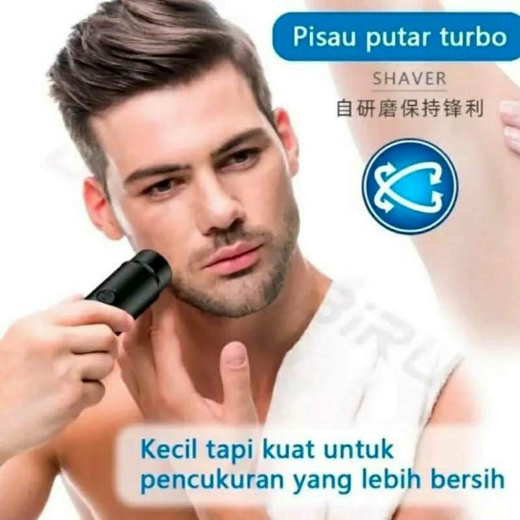 Alat Cukur Kumis Elektrik Mini Portabel Trimmer Shaver Pencukur