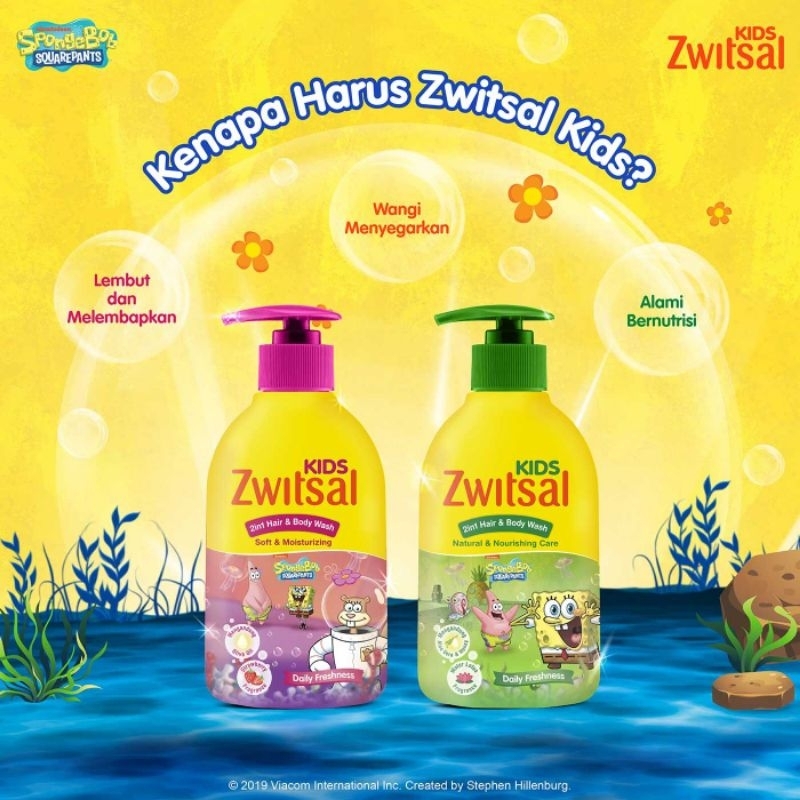 Zwitsal kids 2 in1 hair & body wash 280ml