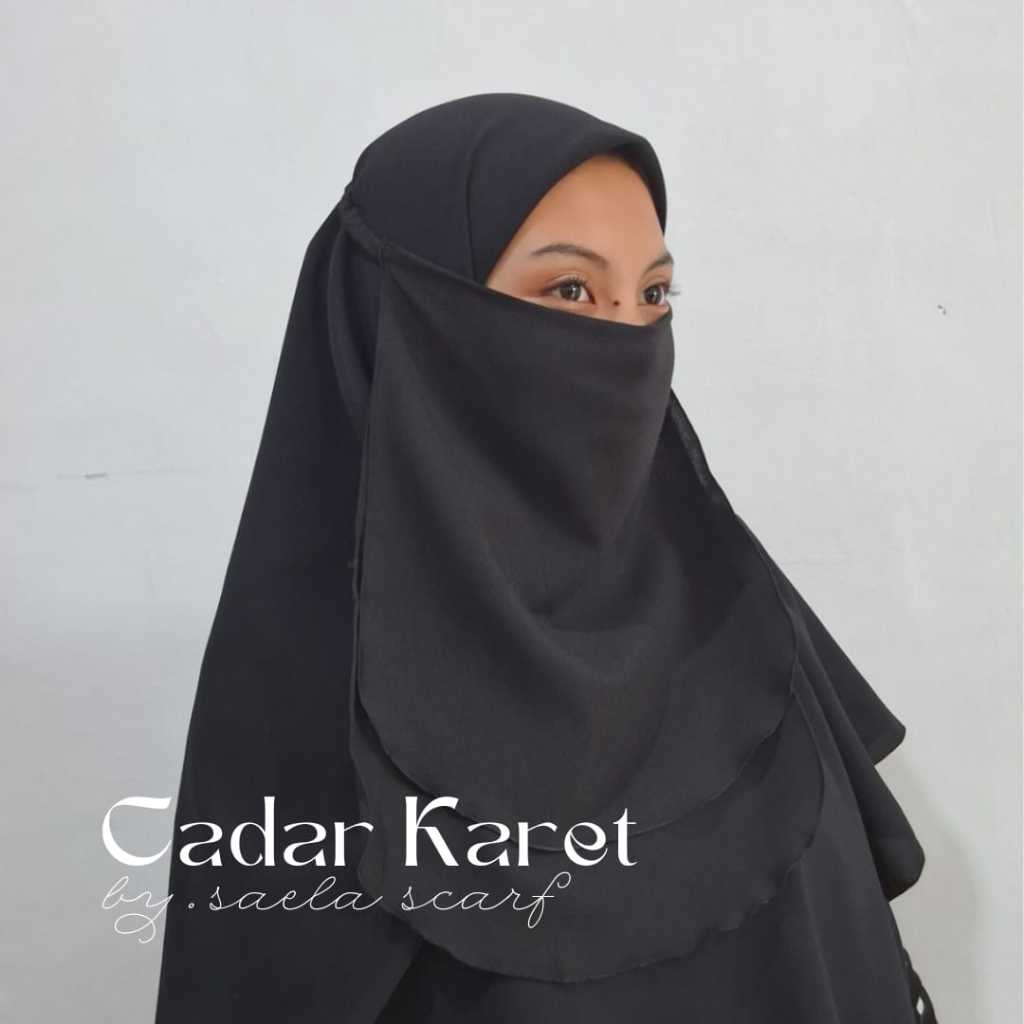 Cadar Niqob Tali KARET Diamond 2 Layer By Saeela Scarf