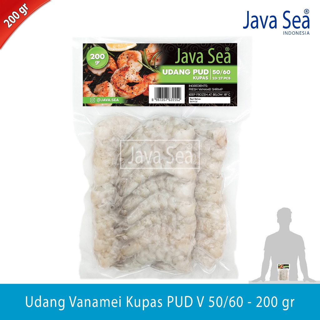

Udang Vanamei Kupas PUD V 50/60 pack 200gr Java Sea