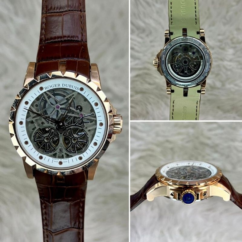 Jam Tangan Pria RD excalibur Automatis dualtime Tourbillon