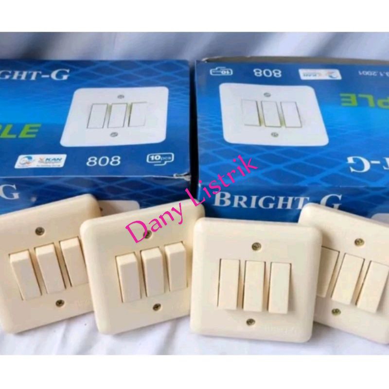 SAKLAR/ STOP KONTAK BRIGHT-G SNI MODEL TANAM TEMBOK