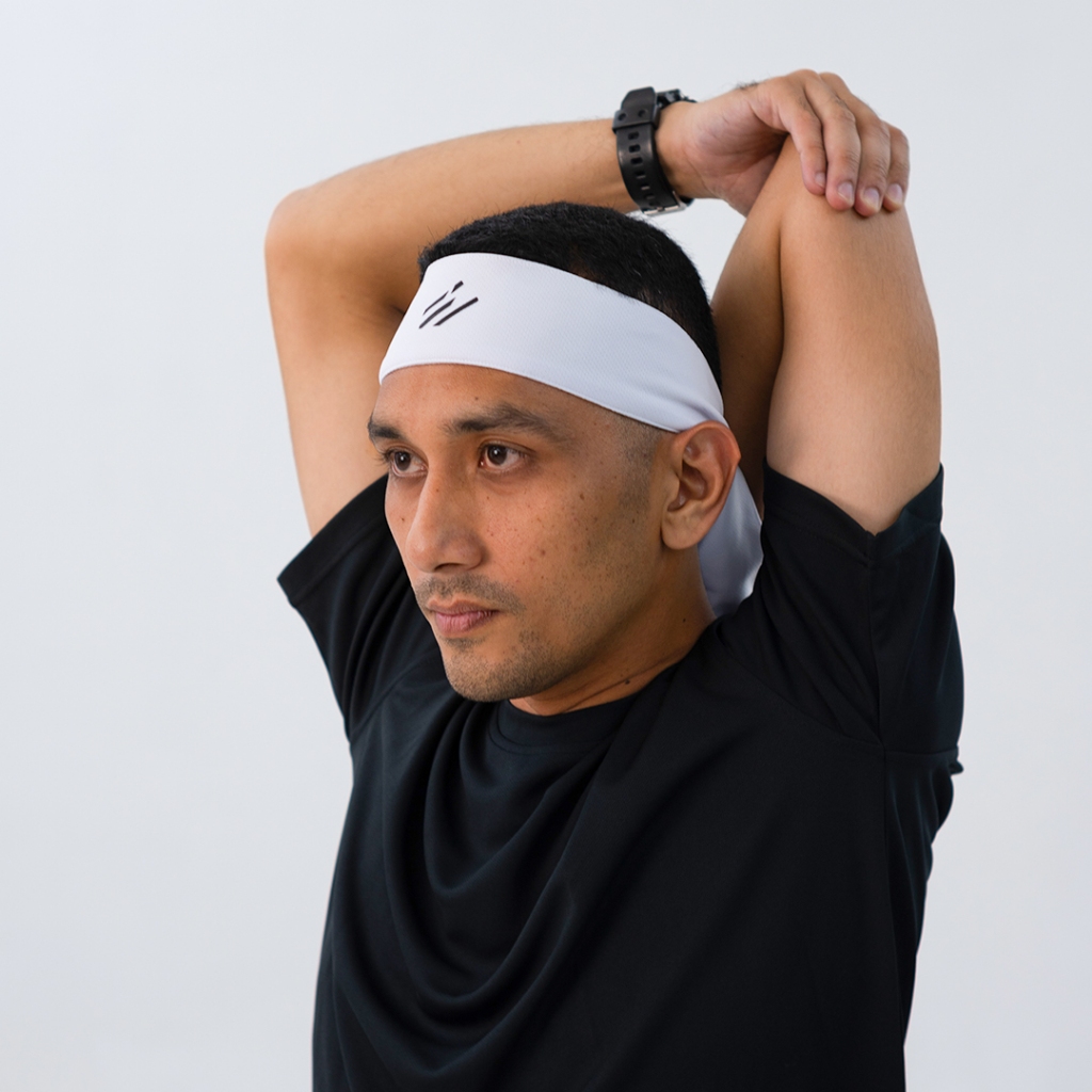 Eternity Sport Headband Bandana / Ikat Kepala Ikat Rambut Olaraga Pria Wanita Unisex - Putih