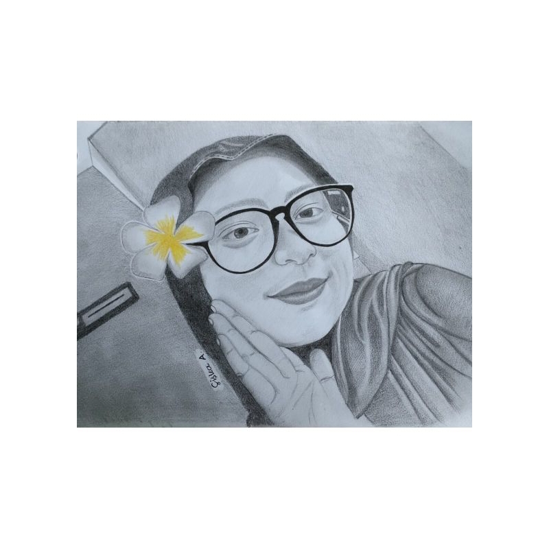 Sketsa wajah hitam putih sketsa wajah pensil/hadiah/kado ulang tahun,wisuda wedding anniversary gift