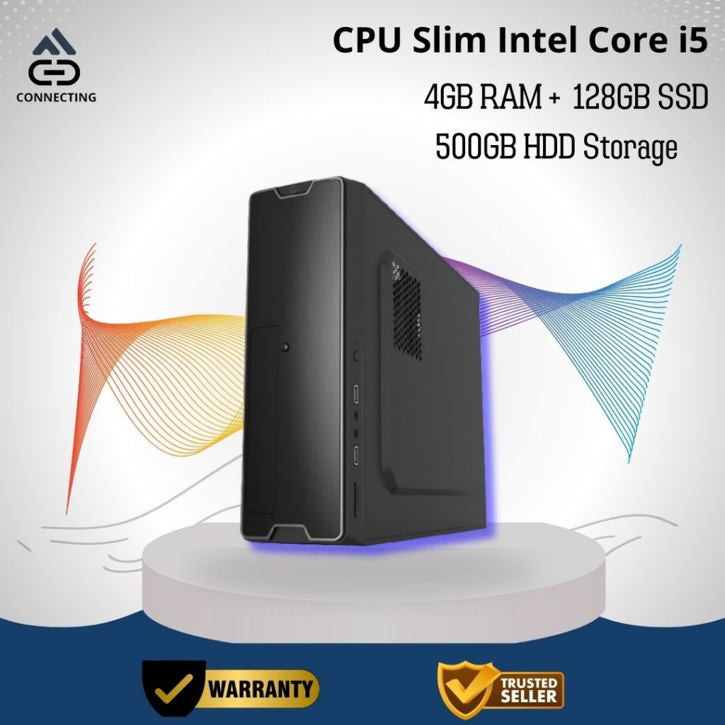 CPU PC Slim Intel Core i5 RAM 4GB SSD Rakitan Office