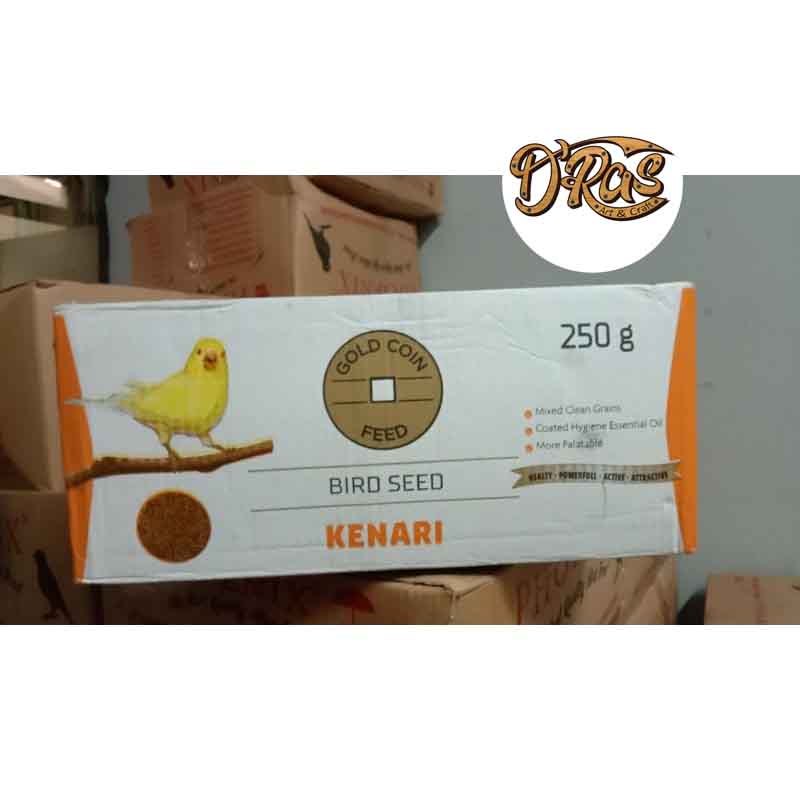 1 dus gold coin kenari 250g isi 40pcs
