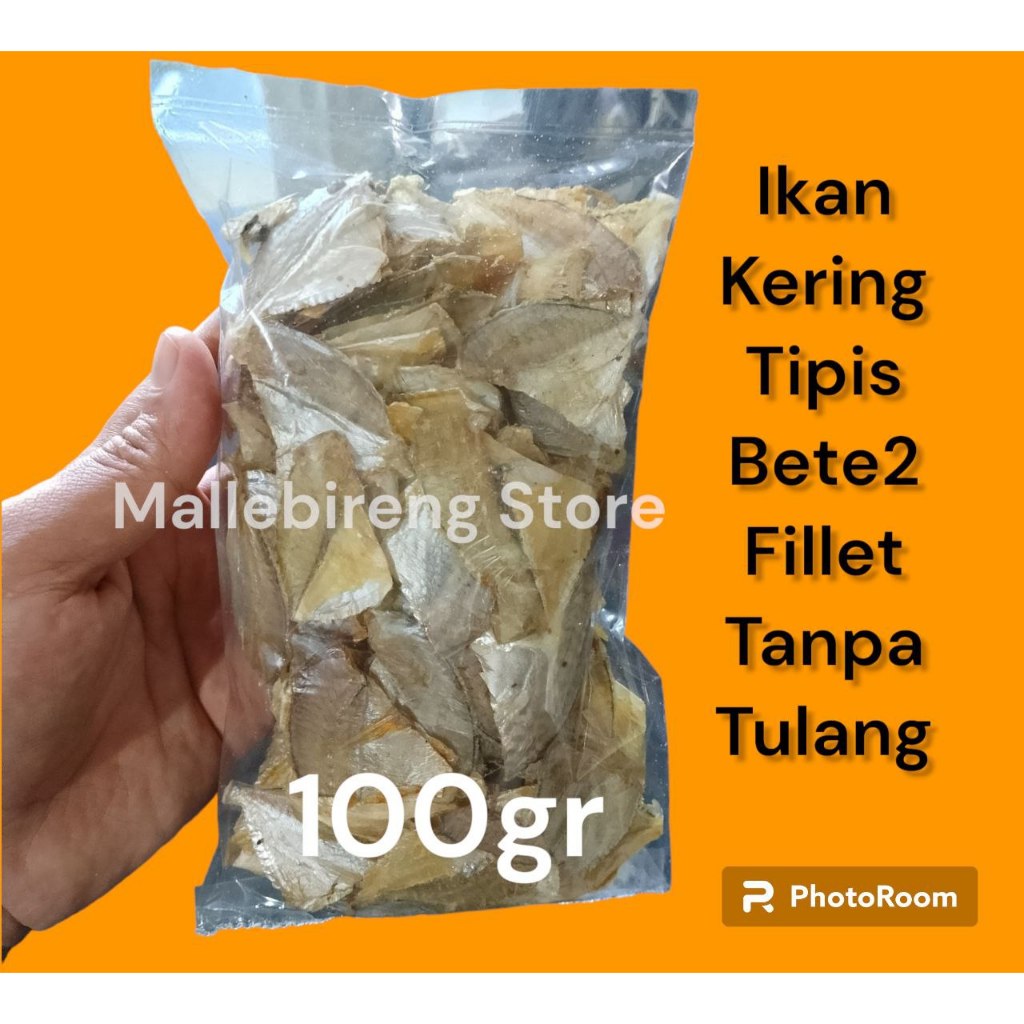 ikan kering bete bete filet tipis tanpa tulang makassar | ikan bete2 asin tipis kering murah | ikan 