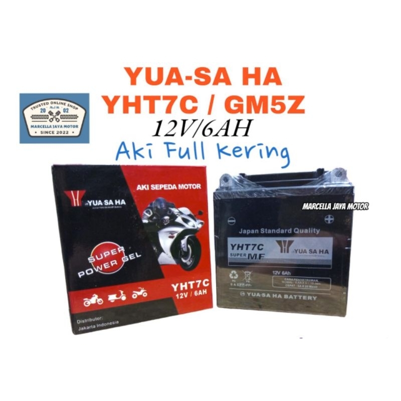 AKI MOTOR YUASA HA YT7C / GM5Z 3B AKI MOTOR YUASA HA AKI MOTOR MIO VEGA JUPITER MURAH