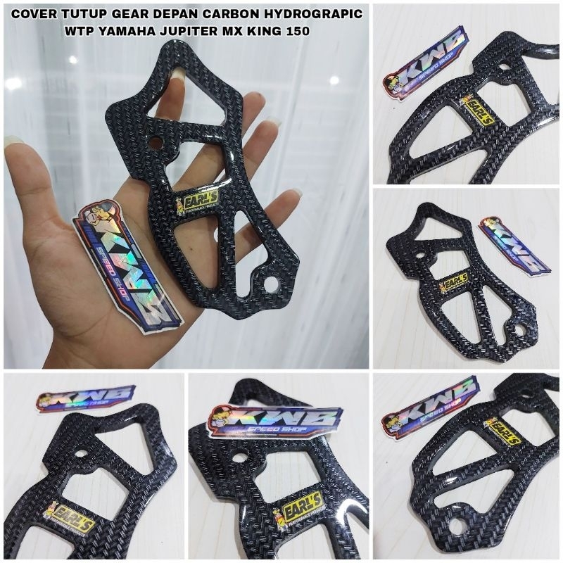 Cover tutup gear gir depan carbon hydrograpic wtp yamaha jupiter mx king 150 mx king new v1 v2 carbo