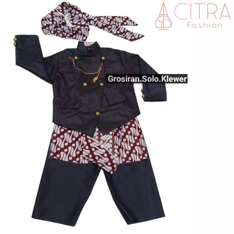 DISKON DIJAMIN REALPICT BESKAP SUNDA BATIK PUTIH / BESKAP SUNDA ANAK / BESKAP SUNDA PREMIUM /