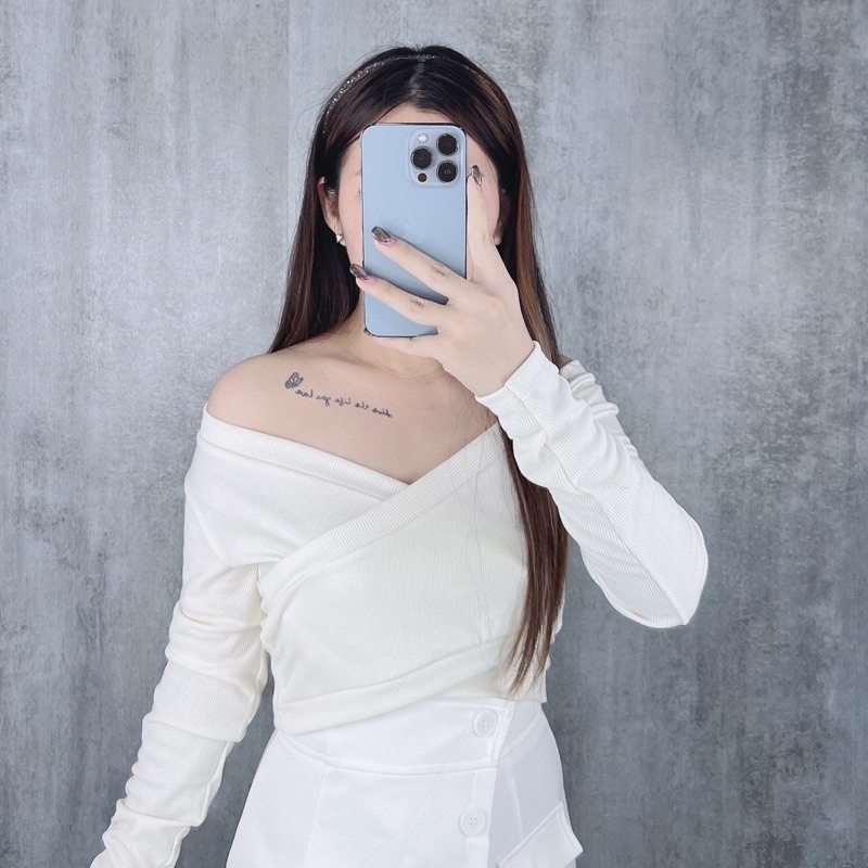 Gweny wrap - Atasan Wrap Top -  Atasan Crop Top Wanita