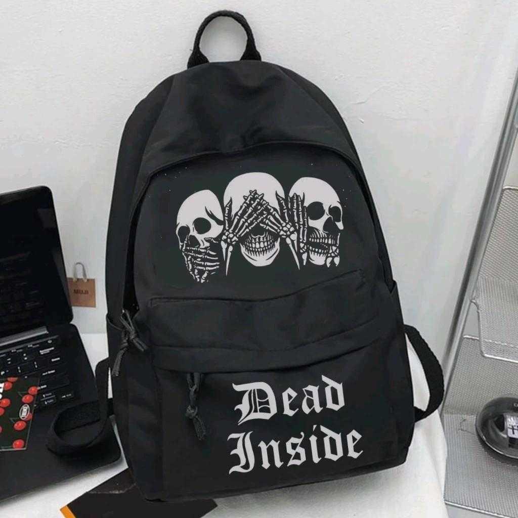 TAS RANSEL Dead Inside Tas Punggung Pria  Wanita Tas Ransel Anak Sekolah SD SMP SMA Terbaru Tas Rans