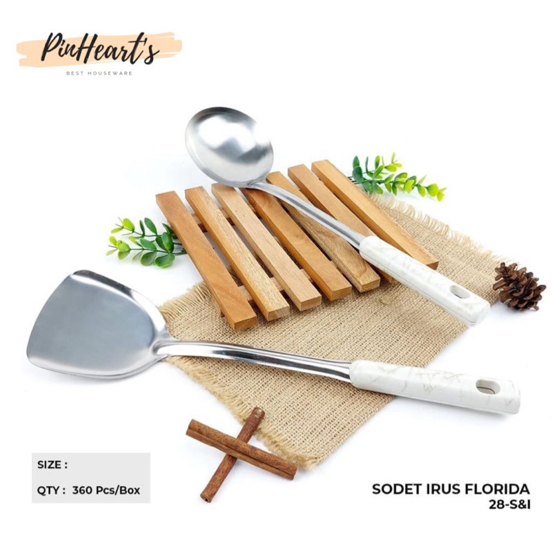 SODET IRUS STAINLESS STEEL BMW FLORIDA SODET PENGGORENGAN SPATULA MASAK IRUS SOP SENDOK SOP MASAK SU