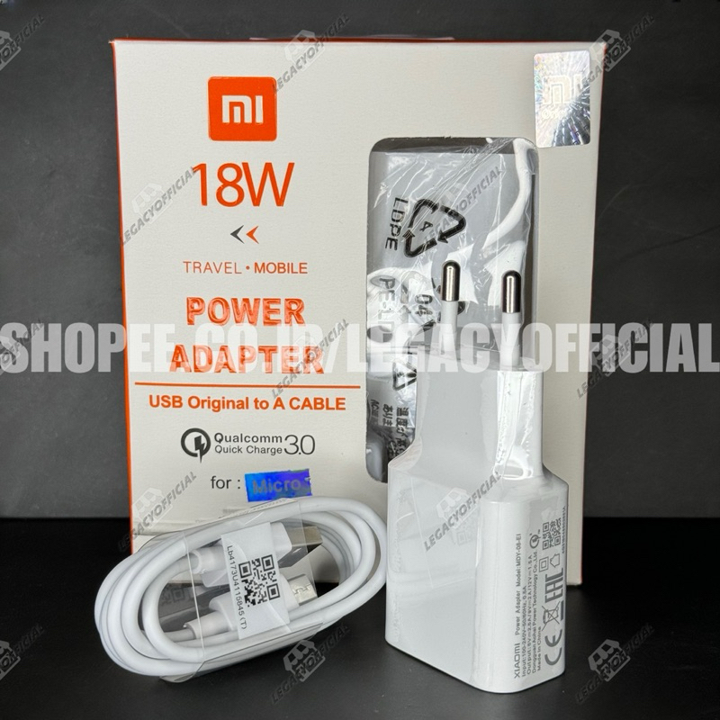 Charger Xiaomi 18Watt Original 100% Fast Charging Micro USB