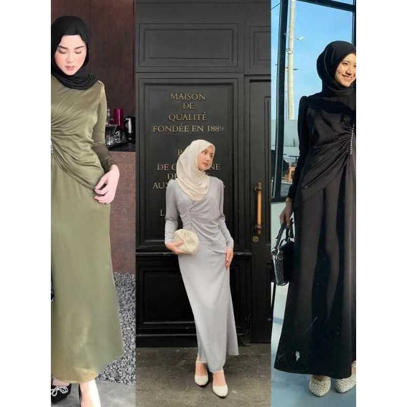 BEST SELLER DRESS BRIDESMAID MAXMARA LUXURY DIVA GAMIS PESTA MEWAH DRESS KONDANGAN DRESS POLOS BRIDE
