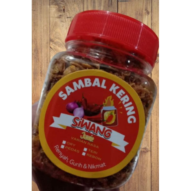 

SAMBAL KERING SIWANG/terasi bawang SAMBAL PRAKTIS GURIH NIKMAT