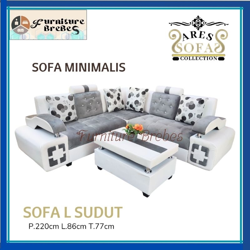 Sofa L sudut / sofa ruang tamu / kursi sofa minimalis termurah brebes cirebon tegal pemalang pekalon