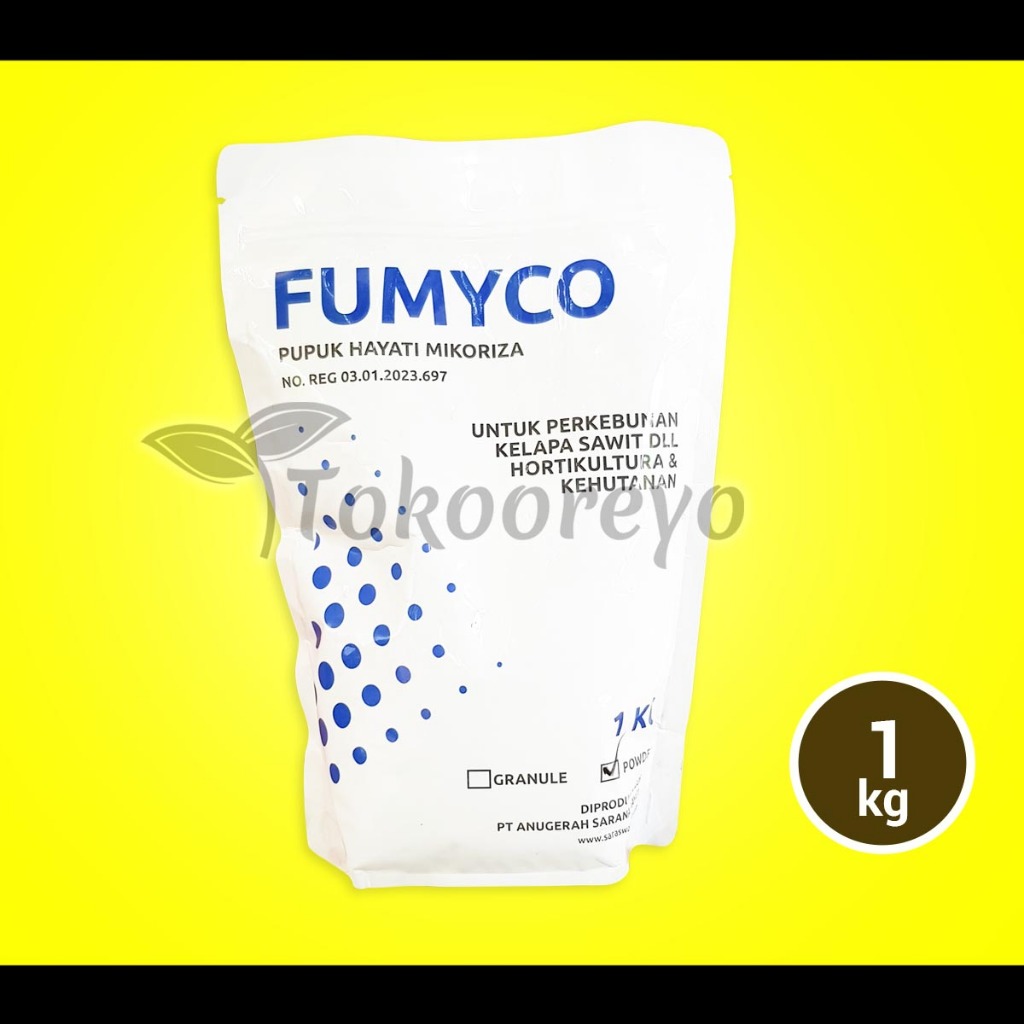 PUPUK FUMYCO POWDER 1 KG KEMASAN PABRIK HAYATI MIKORIZA JAMUR