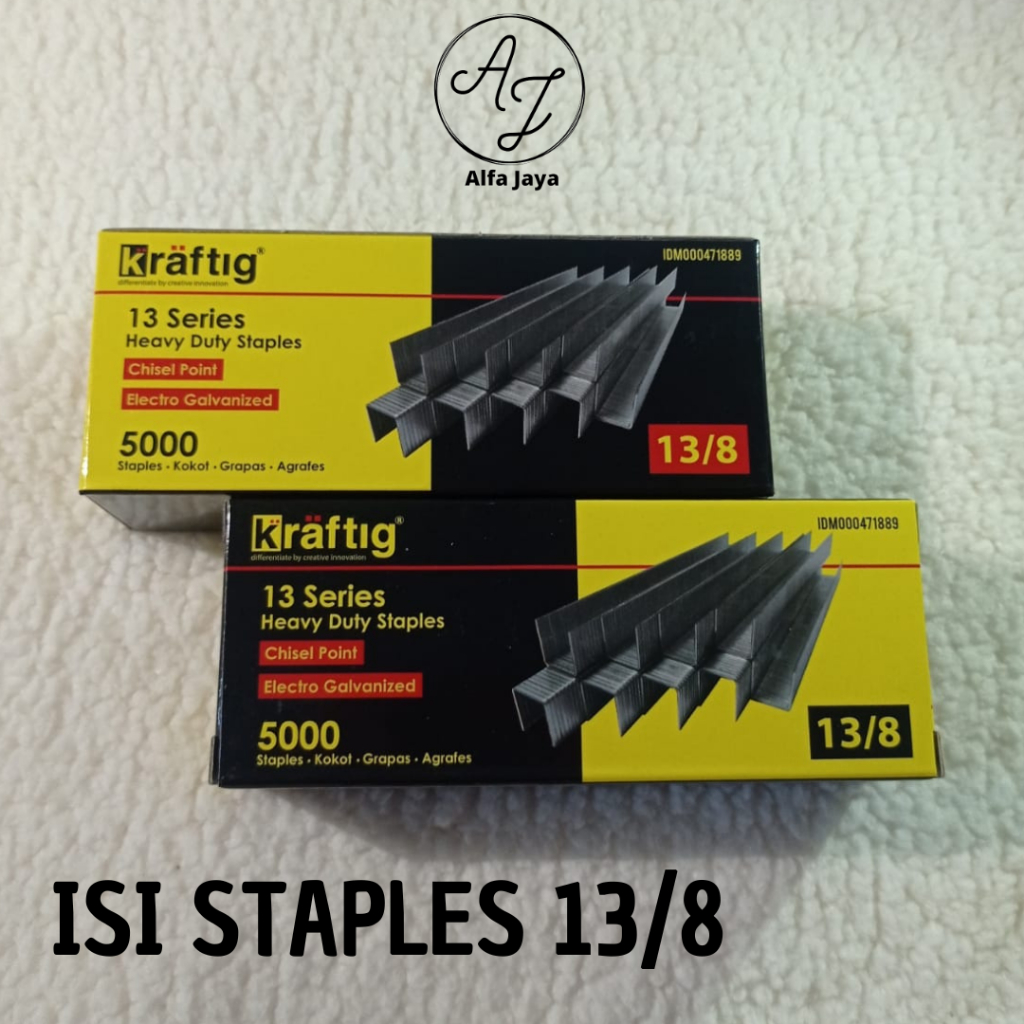

Isi Staples Manual / Staples Tembak Guntacker Merek KRAFTIG Uk. 13/8mm (8mm) Original