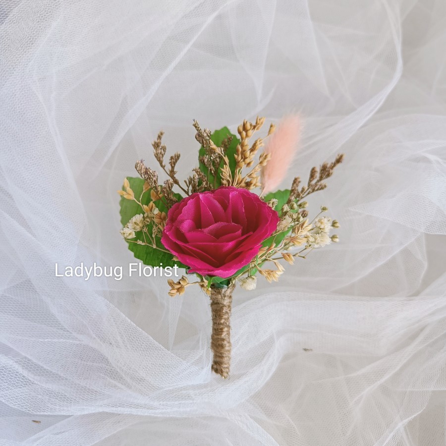 crosage mawar pink fanta magenta pin jas bros groom