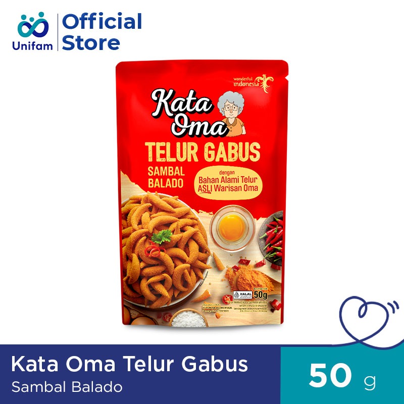 

Kata Oma Telur Gabus Rasa Balado - Cemilan Kue Gabus 50 Gr