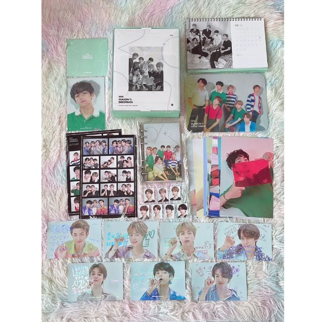 BTS SEASON'S GREETINGS 2020 FULLSET UNSEALED LENTICULAR PHOTO TAEHYUNG V DVD
