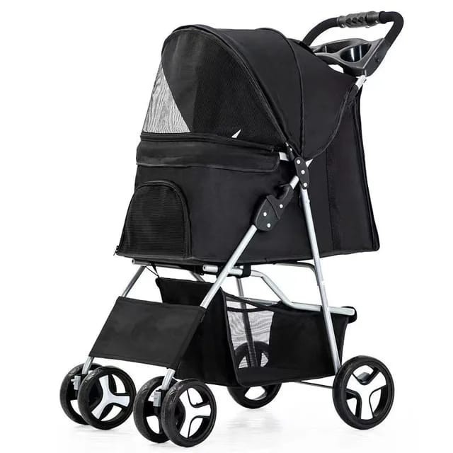Pet Stroller - Stroller Hewan - 4 Wheels - Dog & Cat