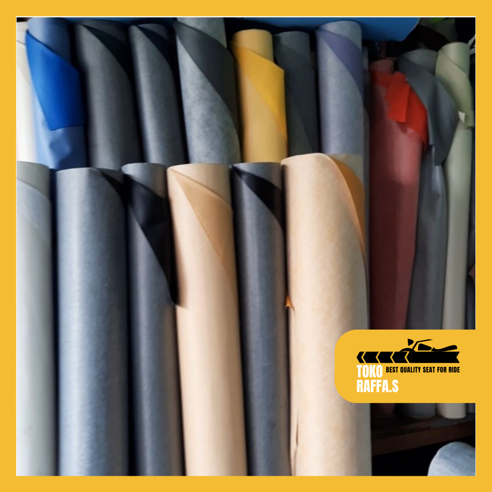 Taplak Meja Kursi Sofa Kain Kulit Sintetis Imitasi Polos Spon Motif Pasir Halus Berbagai Warna Kuali