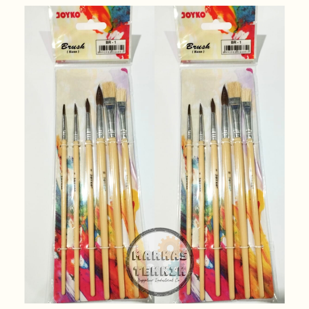 

JOYKO Kuas Lukis Cat Air Set BR-1 / Brush Lukis SET / Painting Brush