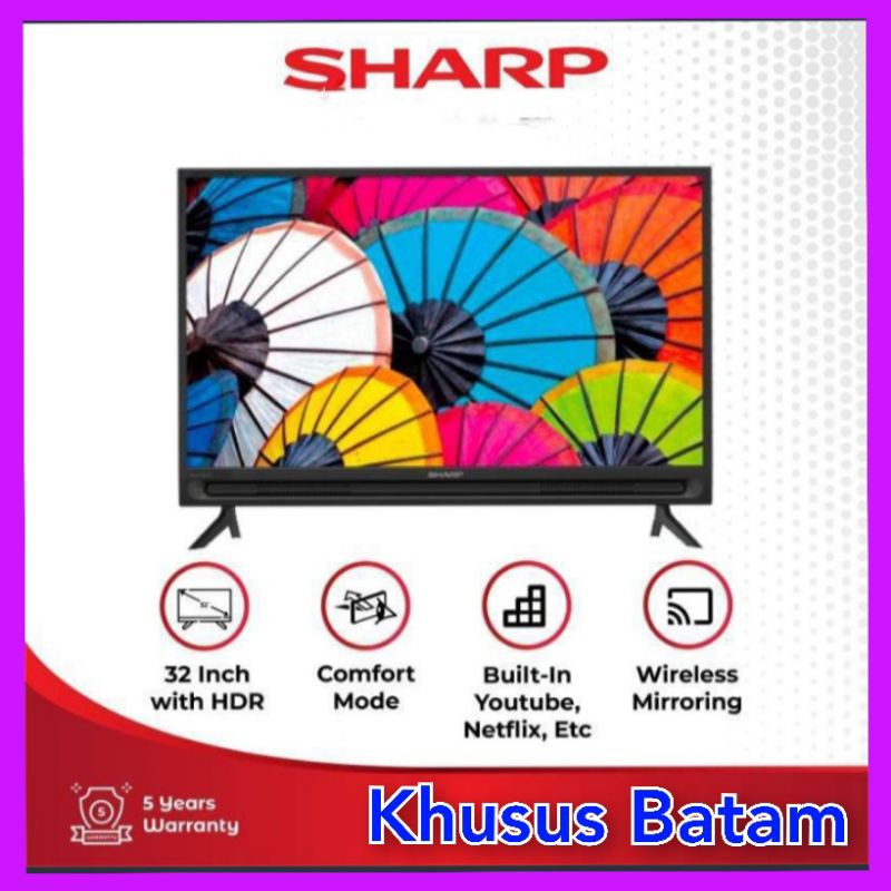 SHARP New Easy SMART TV 32DFi1 32"inch SHARP AQUOS Led tv  GARANSI RESMI (KHUSUS BATAM)
