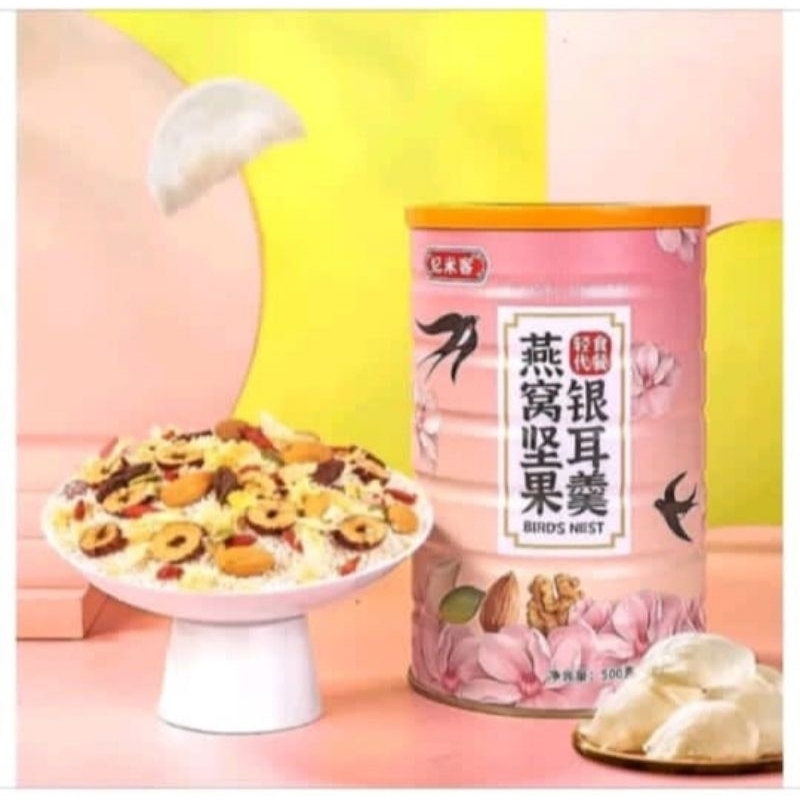 

BPOM HALAL Ready Stok PREMIUM Oufen Sarang Burung Walet Collagen 500gr Bubuk Teratai