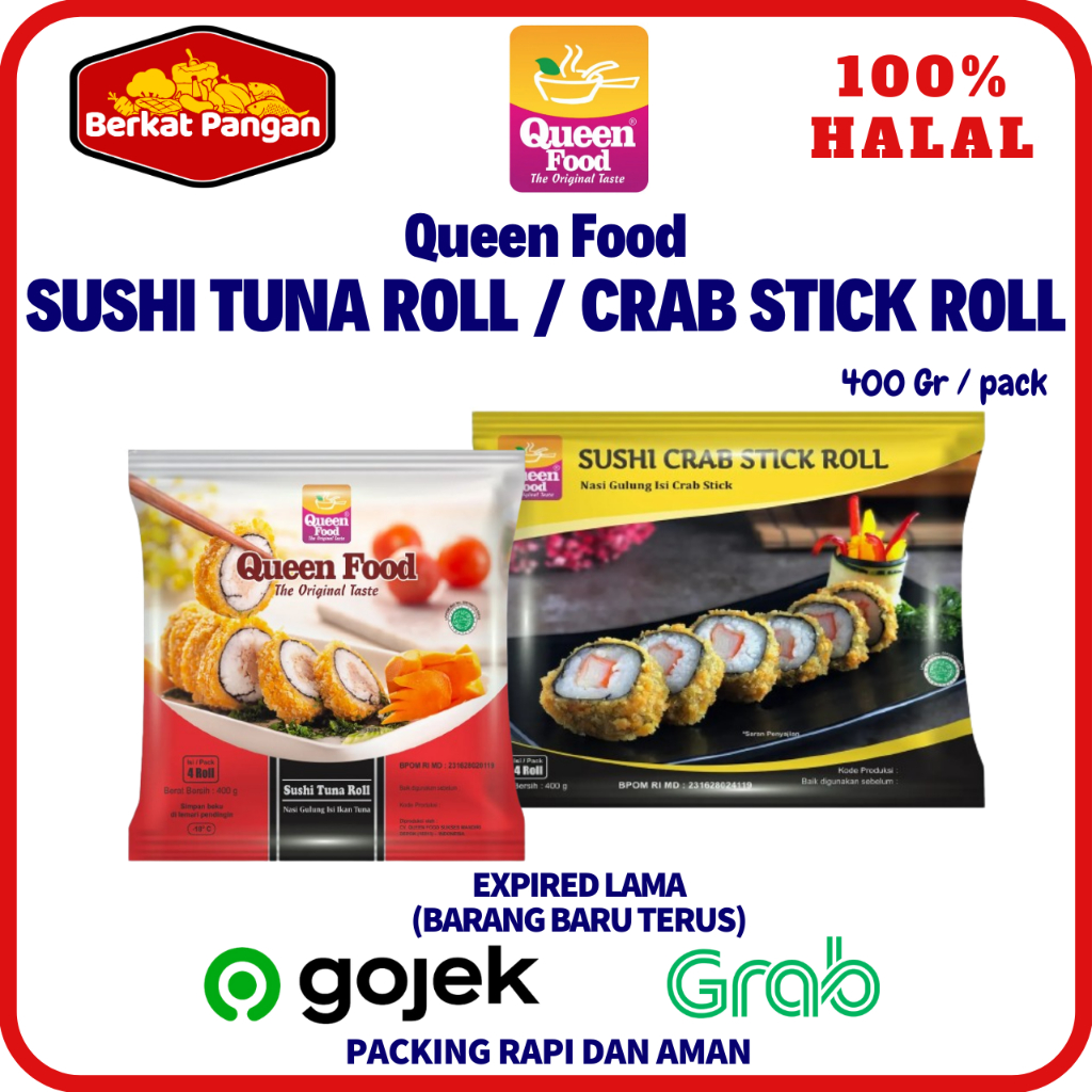 

Queen Food Japanese Sushi Roll Instant isi Tuna / Kani Crabstick