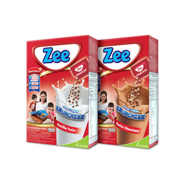 

Zee Chocolate Milk Zee Vanilla Twist Milk 337.5gr