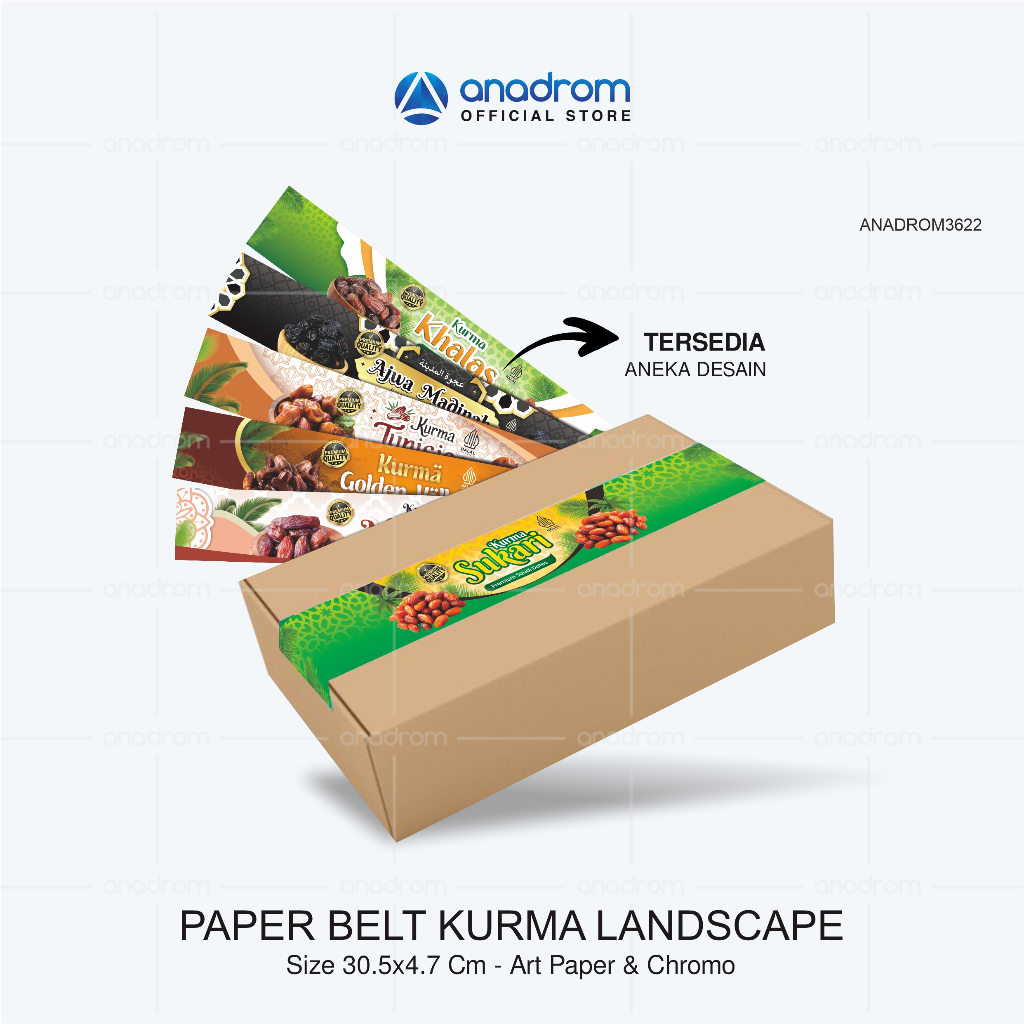 

Cetak Paper Belt Kurma Landscape I Paper Belt Kurma Sukari, Khalas, Ajwa Madinah, Tunisia, Golden Valley, Golden Orient, Medjol | Size 4,3x30,5 CM I Anadrom 3622