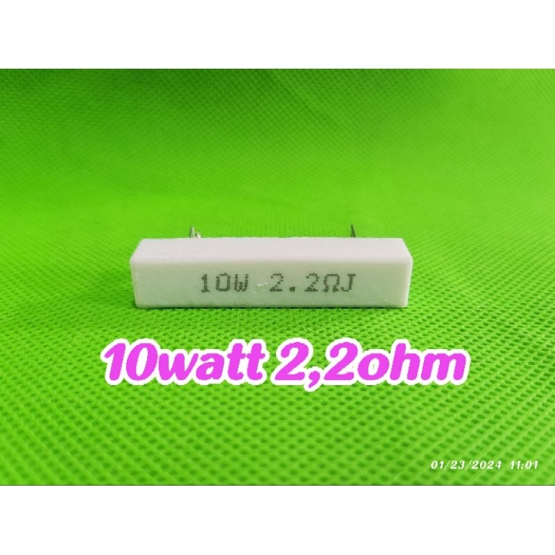 Resistor kapur 10W2.2ohm 10watt 2,2ohm 2R2 10watt original