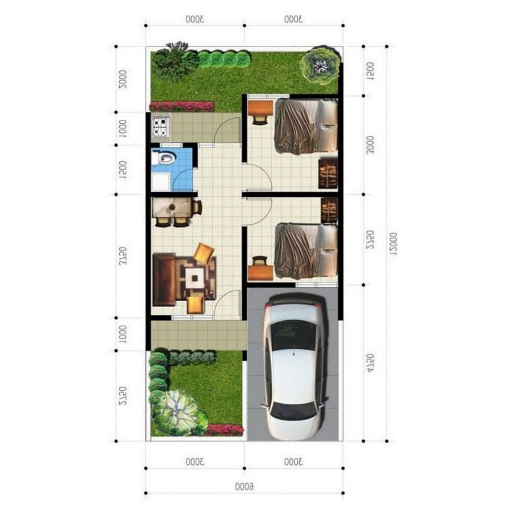 Desain denah rumah dengan style sederhana free revisi