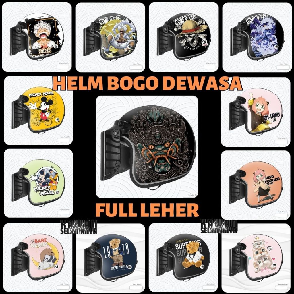 Helm Bogo Dewasa Full Leher