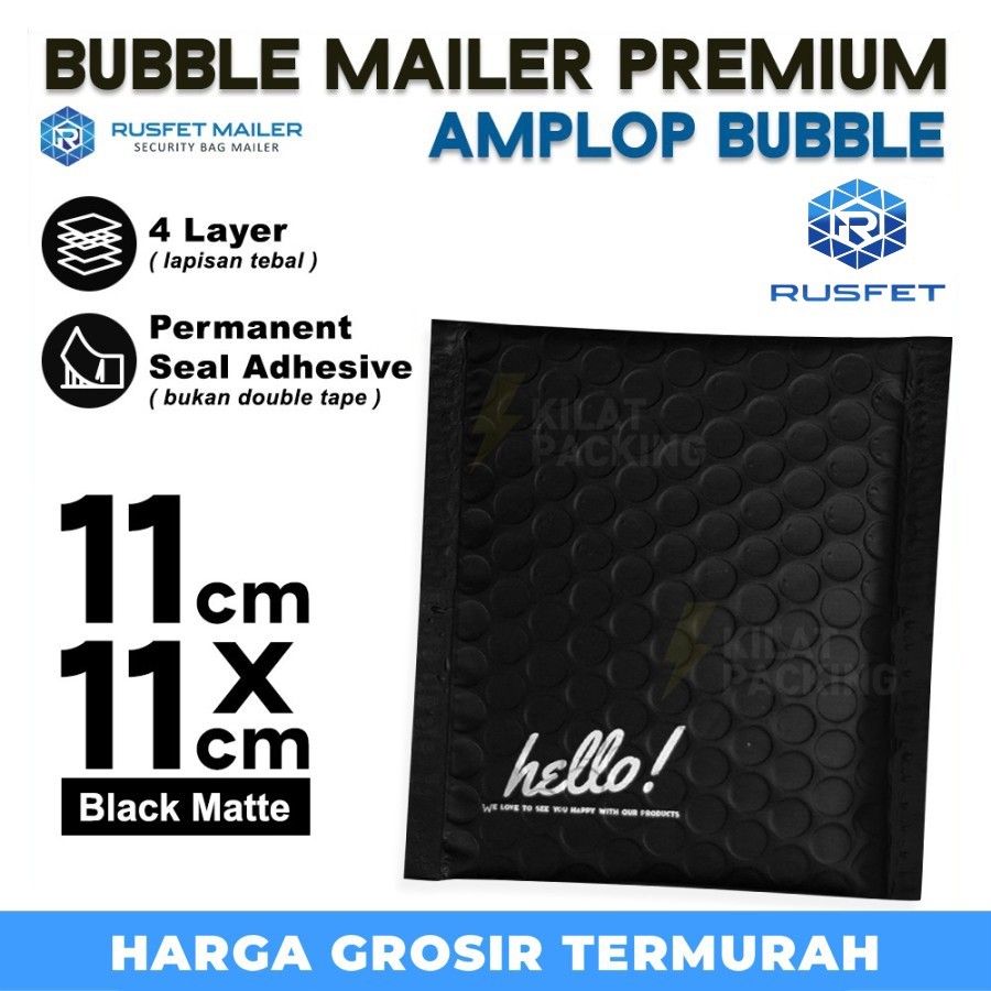 

Amplop bubble murah bubble mailer polybubble packing black 11x11 cm