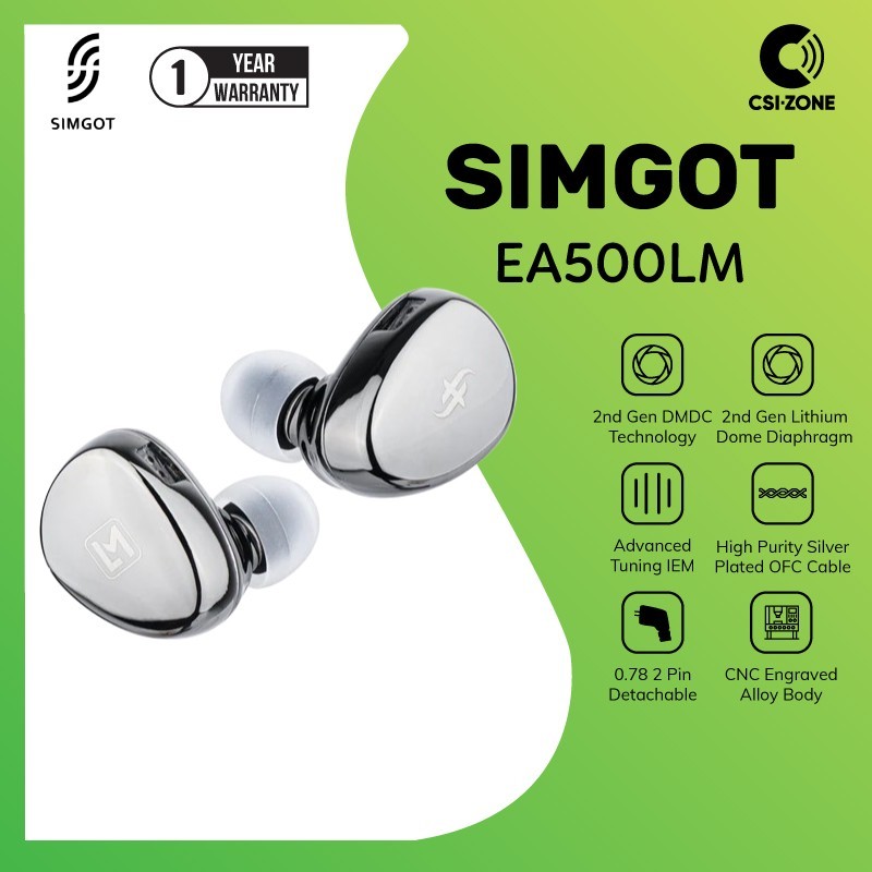 SIMGOT EA500LM / EA500 LM DMDC Dynamic Driver In Ear Monitor Earphone